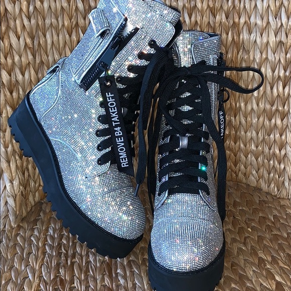 ✨Dolls Kill✨Poster GRL Billionaire Bling Boots - Picture 7 of 8